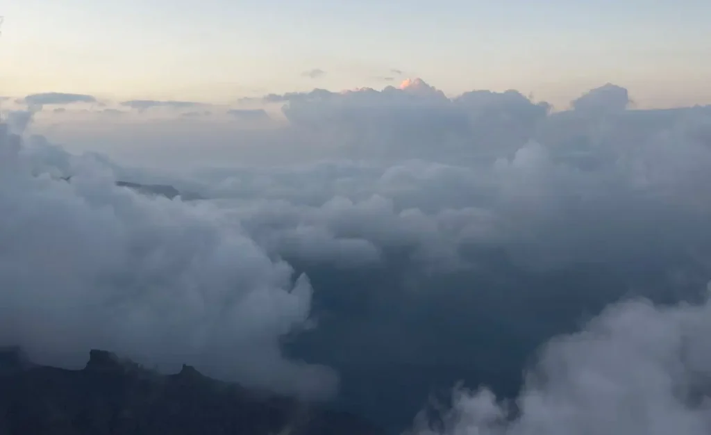 Jabel shams under clouds
